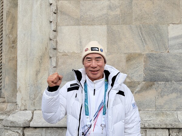 ▲ 밀라노에서 다짐 전하는 이원성 회장.